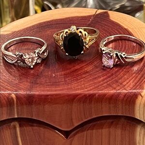 Ladies Rings Size 10 Lot of (3) Rings